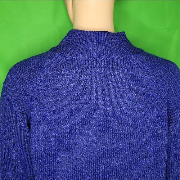 KAREN SCOTT Womens Blue Cable Knit Heather Long Sleeve sweater - Picture 8 of 12